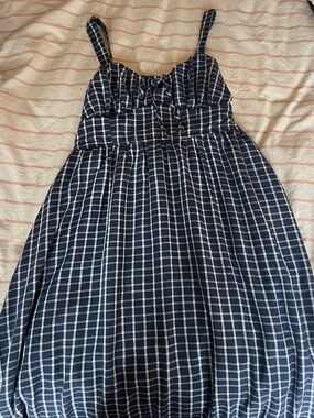 Gingham midi dress